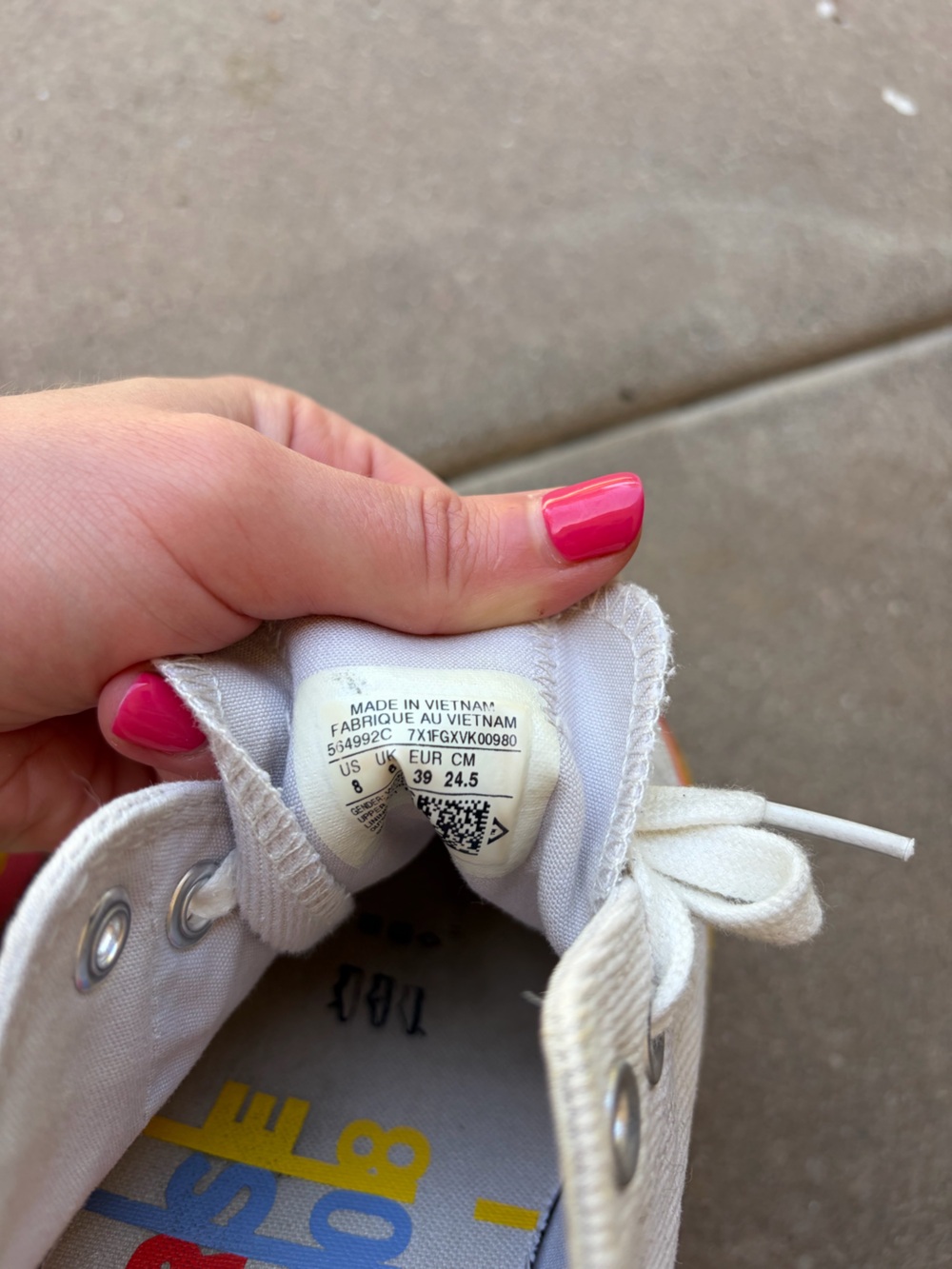 Converse Platform Sneakers with Rainbow Base - Size 8 - Picture 6 of 6